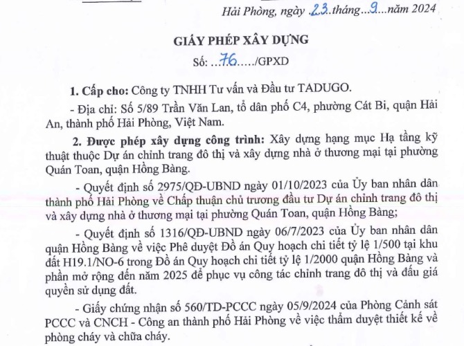 Giấy phép xây dựng